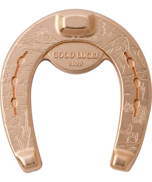 2022 Palau Rose Gilded Horseshoe 1 oz. Silver Silk Finish Coin