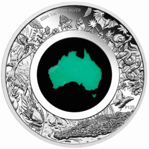 The Great Southern Land Proof Chrysoprase Silver Coin