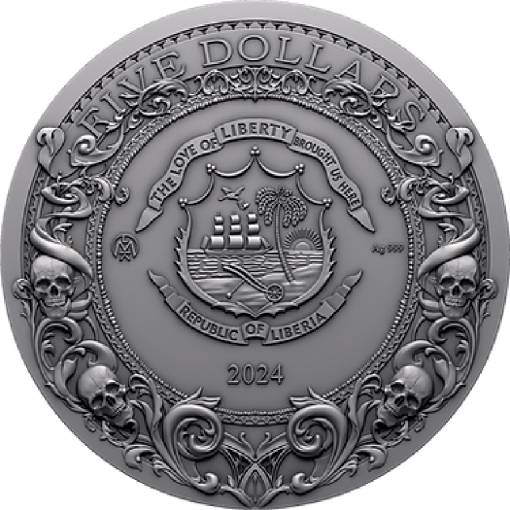 DARKNESS RIDER 2 Oz Ultra High Relief Silver Coin - Image 2