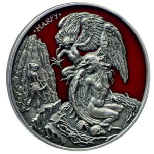 Mythical Creatures Series-Harpy 2 Oz Silver Coin