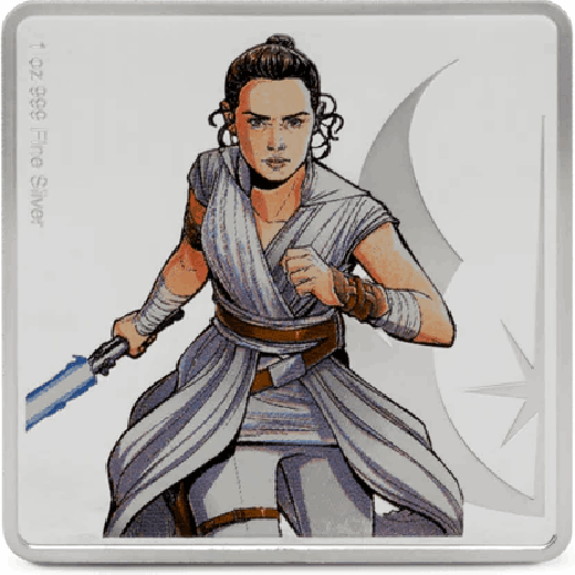 Star Wars™ Rey™ and BB-8™ 1 Oz Silver Medallion - Image 5