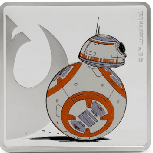 Star Wars™ Rey™ and BB-8™ 1 Oz Silver Medallion - Image 4