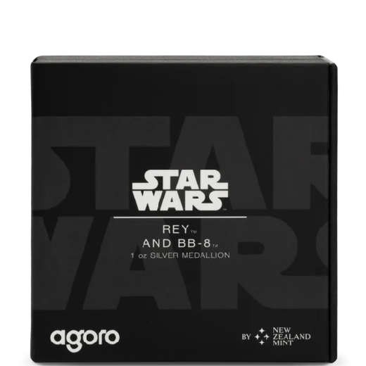 Star Wars™ Rey™ and BB-8™ 1 Oz Silver Medallion - Image 2