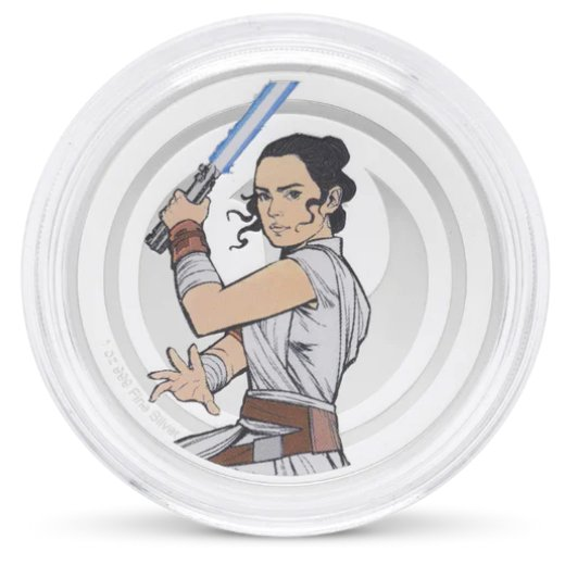Star Wars Vs Medallion rey & Kylo ren 1 Oz Silver - Image 6