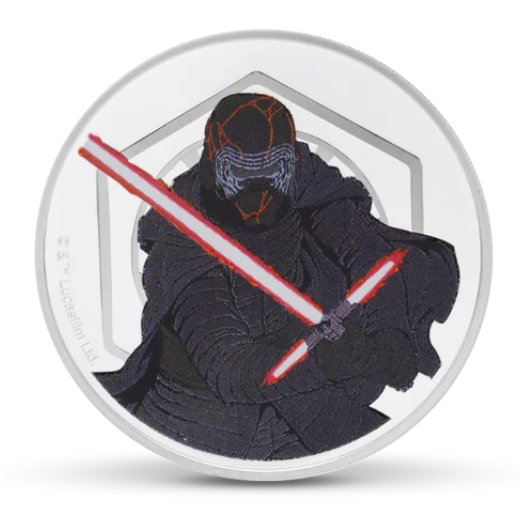 Star Wars Vs Medallion rey & Kylo ren 1 Oz Silver - Image 5
