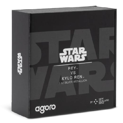 Star Wars Vs Medallion rey & Kylo ren 1 Oz Silver - Image 2