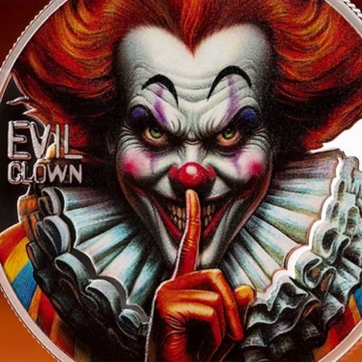 Evil Clown Urban Legends 1 oz Proof Silver Coin - Image 4
