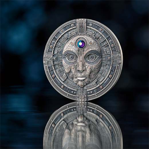 Crypto States Techno Totem - The Creator 2 Oz Silver - Image 7