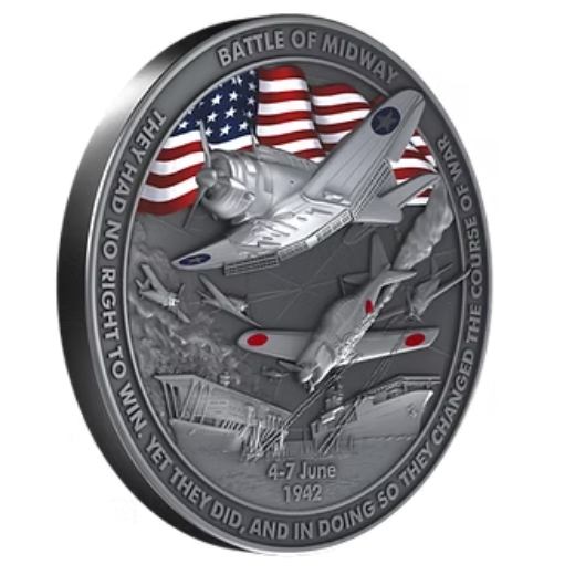 Battle of Midway 2oz High Relief Silver Coin - Image 7