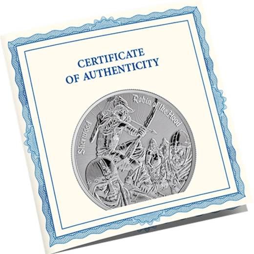 Robin of the Hood BU 1 Oz Silver Coin - Image 2
