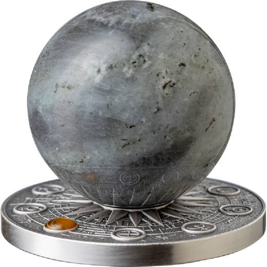 Neptune Solar System 2 Oz Antique Finish Silver Coin