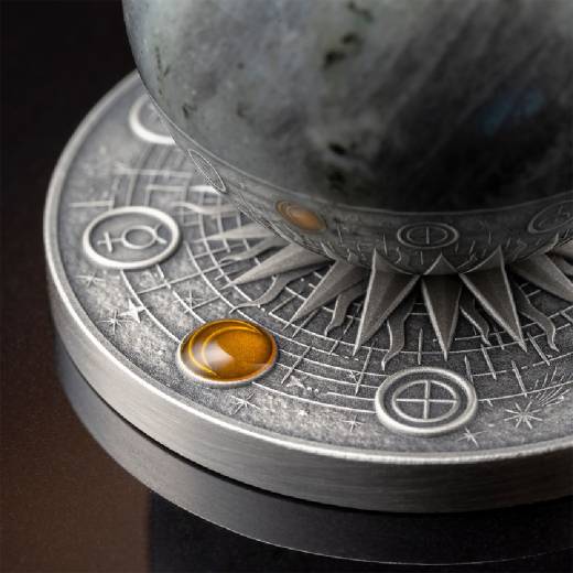 Neptune Solar System 2 Oz Antique Finish Silver Coin - Image 6