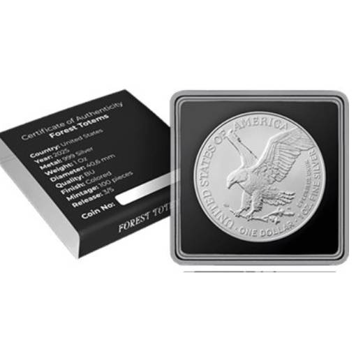 FYRRA FOX Forest Totems 1 Oz Silver Coin - Image 2