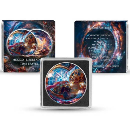 Time Travel Libertad 1 Oz Silver Colorized Coin - Image 3