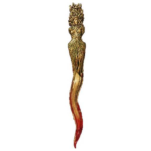 Medusa Dagger Gold Gilded 2 Oz Divine Weapon Silver Coin