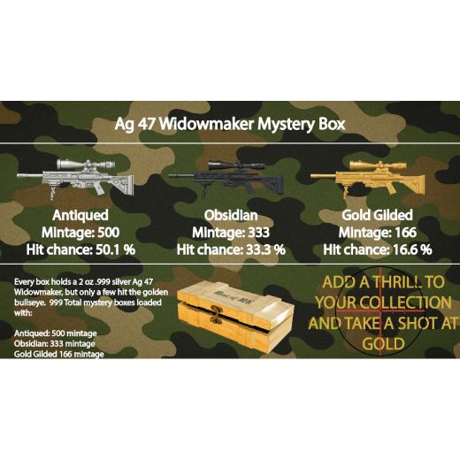 Deadliest Weapons Ag 47 Widowmaker 2 oz Silver Mystery Box Coin - Image 13
