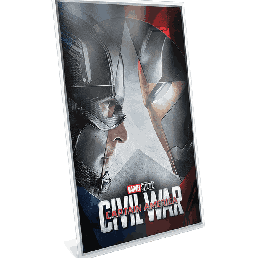 Captain America Phase 3 Civil War 1.5 Oz Silver Foil