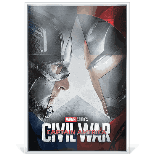 Captain America Phase 3 Civil War 1.5 Oz Silver Foil - Image 2