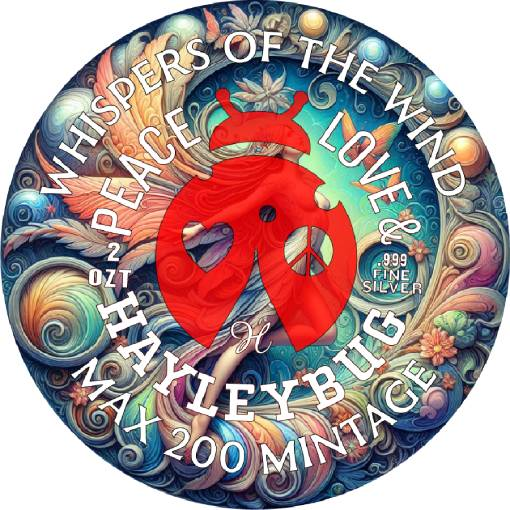 WHISPERS OF THE WIND 2 Troy Oz Colorized Silver Coin - Image 2