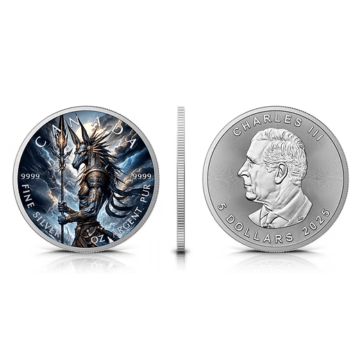 Anubis Colorized 1 Oz Silver Coin - Image 4