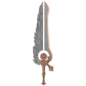 2.5 Oz Sword of St Uriel Rose Gold Gilded Silver Bar
