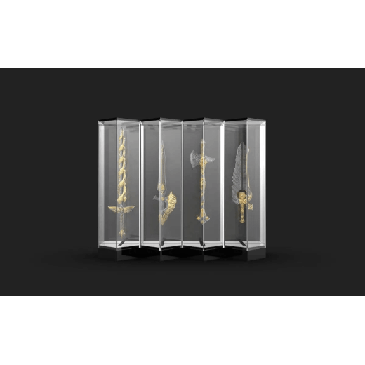 2.5 Oz Sword of St Uriel Rose Gold Gilded Silver Bar - Image 6