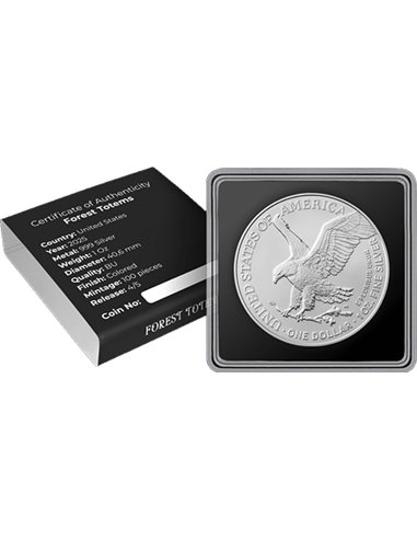 HEDRAEN HEDGEHOG Forest Totems 1 Oz Silver Coin - Image 2
