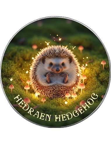 HEDRAEN HEDGEHOG Forest Totems 1 Oz Silver Coin